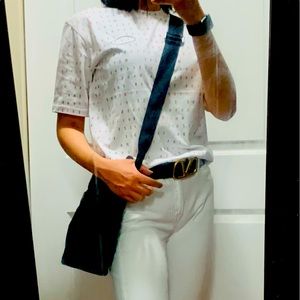 Authentic Black Burberry crossbody bag only (used)